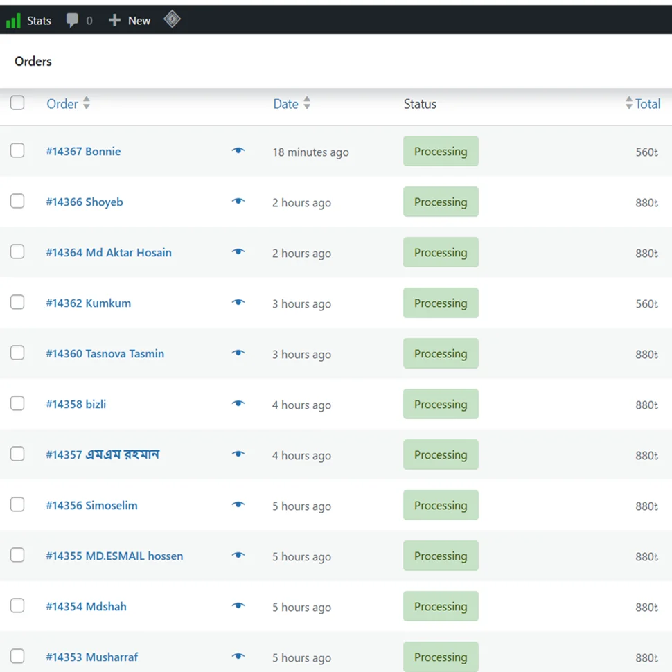 Order-List